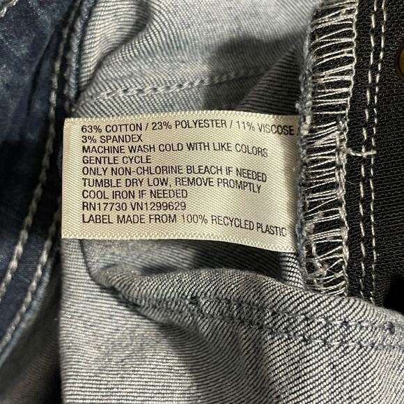 Ava & Viv Womens Jeans Size 16W Mid Rise Skinny Pull On Denim Jeans Dark Wash - Picture 6 of 10